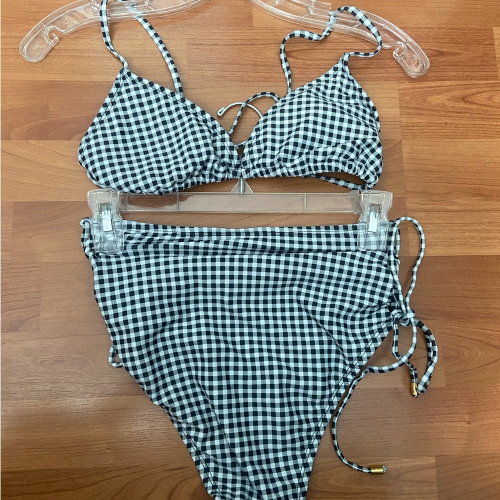 Checkered high waist bikini